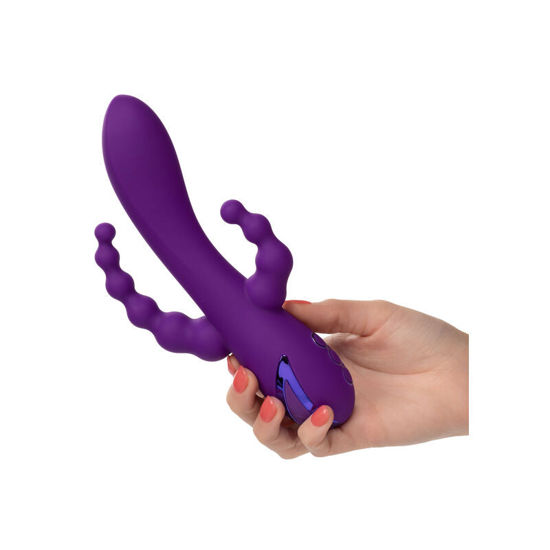 Vibrador de Tripla Ação Long Beach Bootylicious Roxo