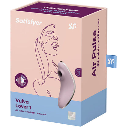 Satisfyer Estimulador e Vibrador Vulva Lover 1 Air Pulse Azul para prazer clitoriano e vulvar.