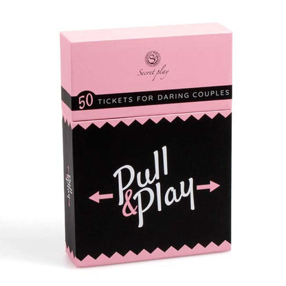 Jogo de Cartas Pull & Play da Secretplay para casais, com 100 testes interativos para estimular a paixão.