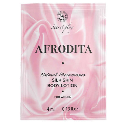 SECRETPLAY Loção Corporal Silk Skin Afrodite Feromonas 4 ML para hidratação e atração.