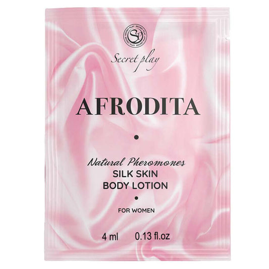 SECRETPLAY Loção Corporal Silk Skin Afrodite Feromonas 4 ML para hidratação e atração.