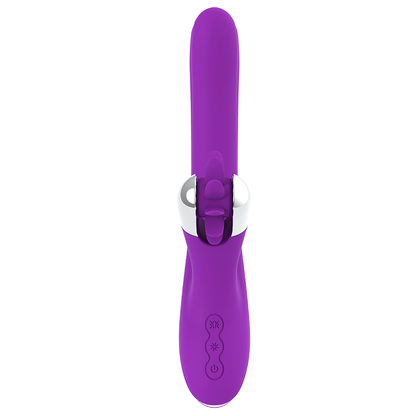 Detalhe do vibrador FUN FUNCTION Rotação Coelho 2.0 em silicone supermacio, com design ergonómico e cabeça oscilante.