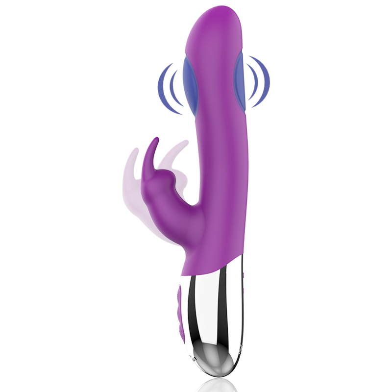 Close-up of the FUN FUNCTION Vibrador Combi Duplo Toque, showing its silicone texture and ergonomic design.