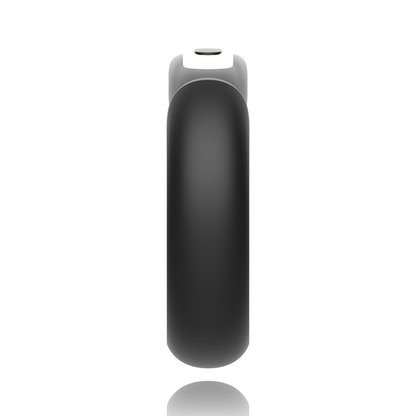 Anel Vibrador ANBIGUO Adriano em silicone preto, com detalhes vibratórios e design ergonómico.