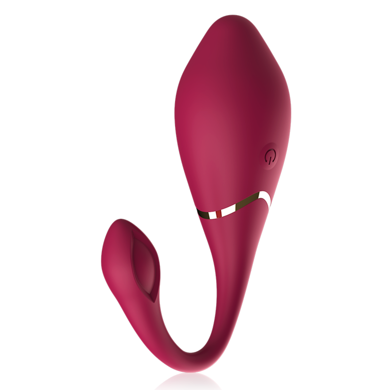 Close-up do Vibrador Egg CICI BEAUTY de silicone premium com controle remoto, destacando seu design ergonômico.