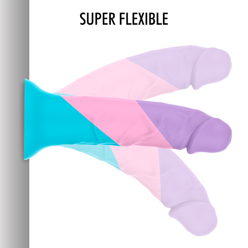 Close-up do Dildo MYTHOLOGY Asher Pastel, destacando o seu design ergonómico e textura suave de silicone.