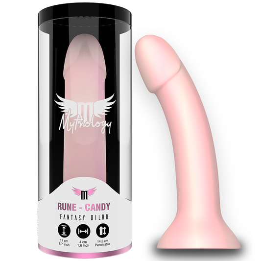 MYTHOLOGY Dildo Rune Doce em silicone super flexível com base de sucção para prazer versátil.