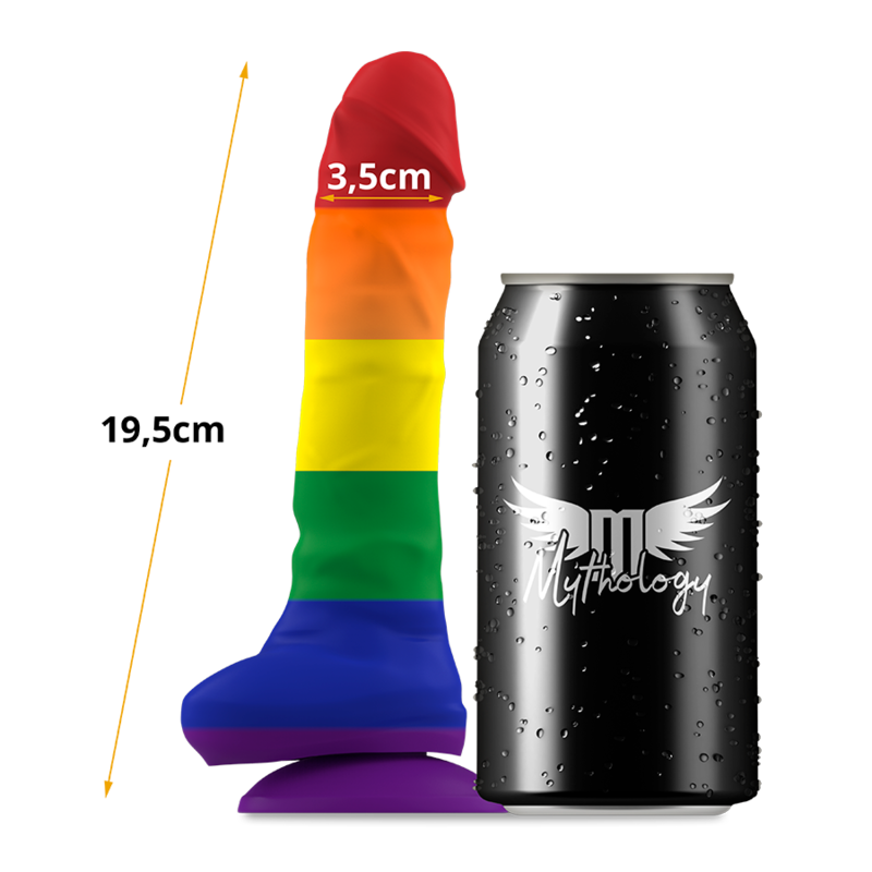 Dildo MYTHOLOGY Corey Pride Silicone L, flexível com ventosa