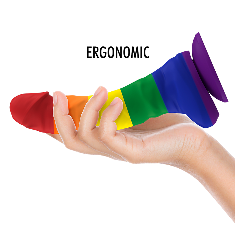 Dildo MYTHOLOGY Corey Pride Silicone L, flexível com ventosa