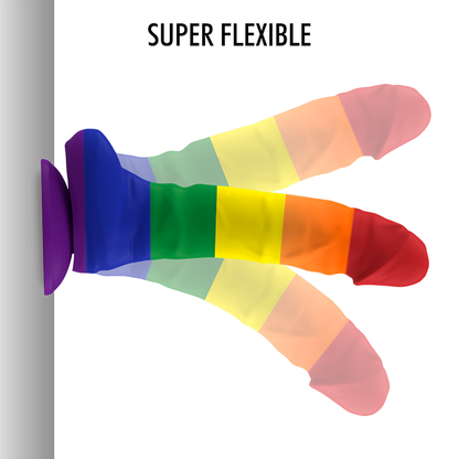 Dildo MYTHOLOGY Corey Pride Silicone L, flexível com ventosa
