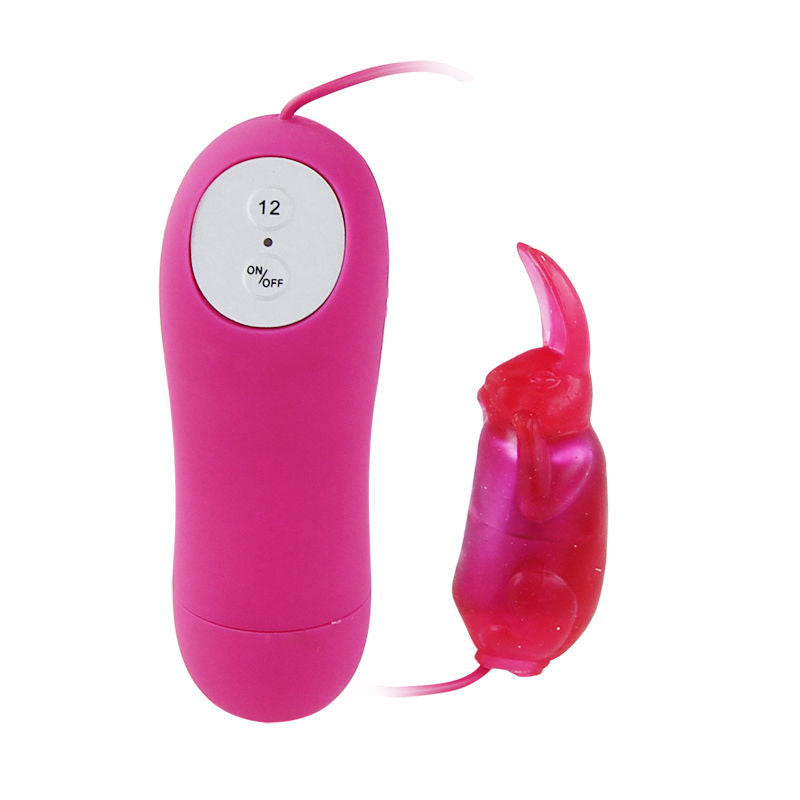 Close-up do Vibrador Coelho Secreto PRETTY LOVE lilás, destacando suas orelhinhas estimulantes e corpo ergonómico.