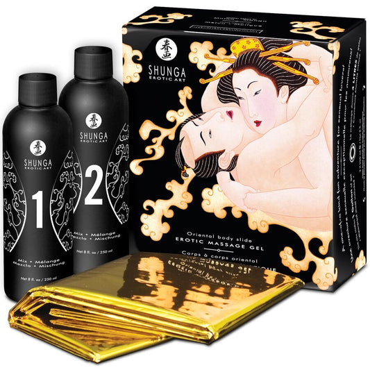 Frasco de Gel de Massagem Erótico Corpo a Corpo SHUNGA Melão Manga