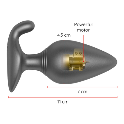 Plug Anal Vibratório ONINDER Preto controlado por aplicativo
