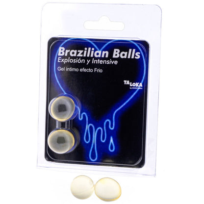 Diablo Picante 2 Bolas Brasileiras Gel Emocionante Efeito Frio e Vibração, embalagem e detalhes do produto