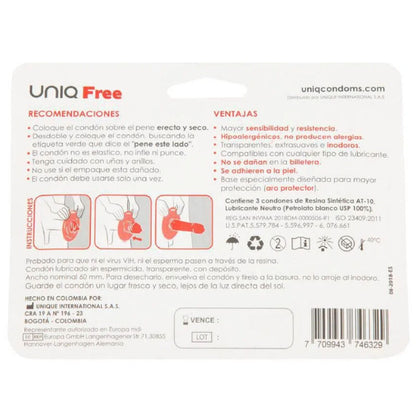 Preservativos Sem Látex com Anel Protetor 3 Unidades