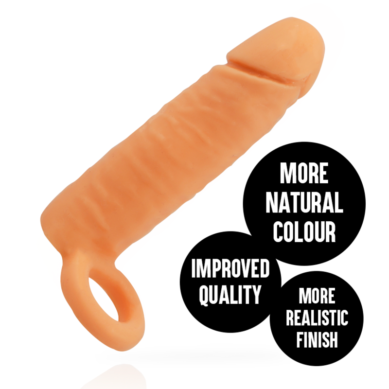 Imagem do Extensor Peniano Realista ADDICTED TOYS, mostrando seu design e textura para aumento de prazer.