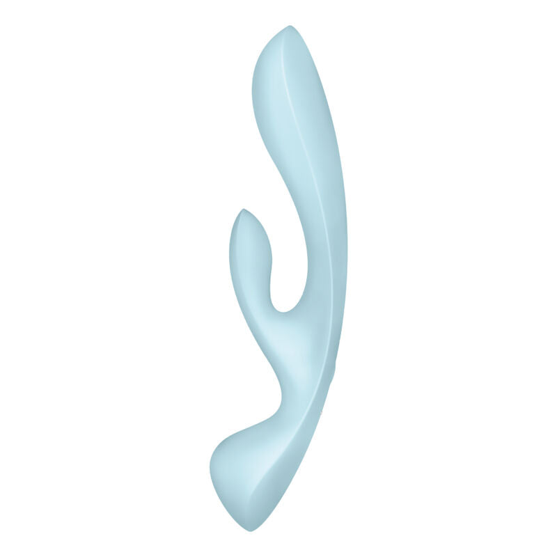 Satisfyer Vibrador Híbrido Triple Oh Rosa com 3 motores e design versátil para prazer duplo.