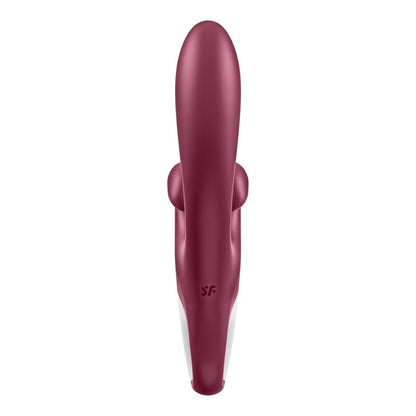 Close-up of the Satisfyer Touch Me Vibrador Coelho Dupla Estimulação Vermelho showing its unique design and features.
