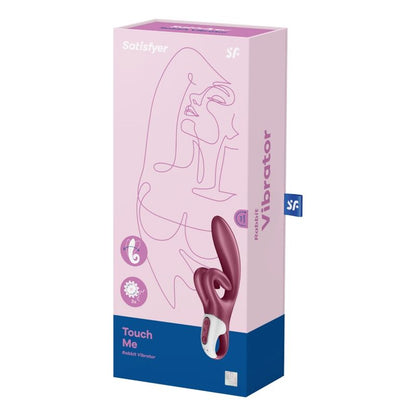 Close-up of the Satisfyer Touch Me Vibrador Coelho Dupla Estimulação Vermelho showing its unique design and features.