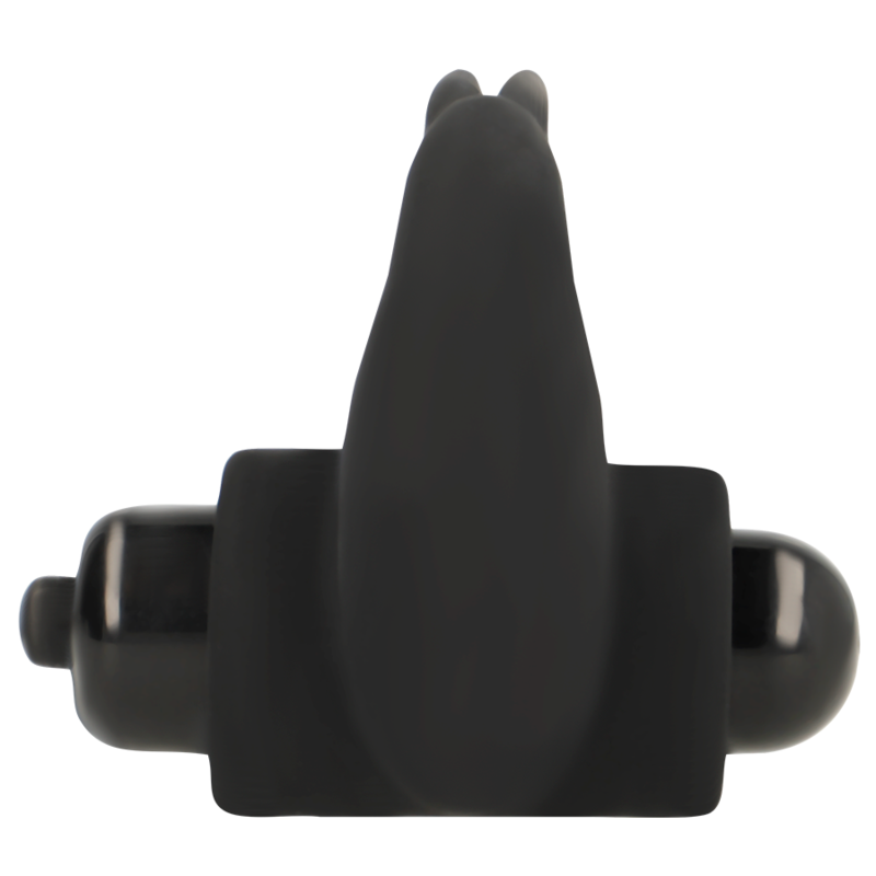 OHMAMA Anel Vibrador de Silicone com Estimulador de Clítoris, mostrando o design e a textura do material.