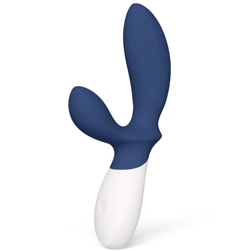 Close-up of the LELO Loki Wave 2 Massageador de Próstata Azul showing its design and features.