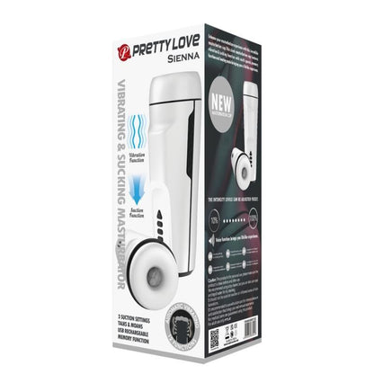 Masturbador masculino vibrante PRETTY LOVE Sienna com funções de voz e sucção.