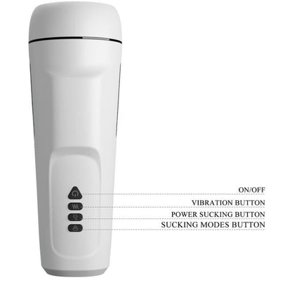 Masturbador masculino vibrante PRETTY LOVE Sienna com funções de voz e sucção.