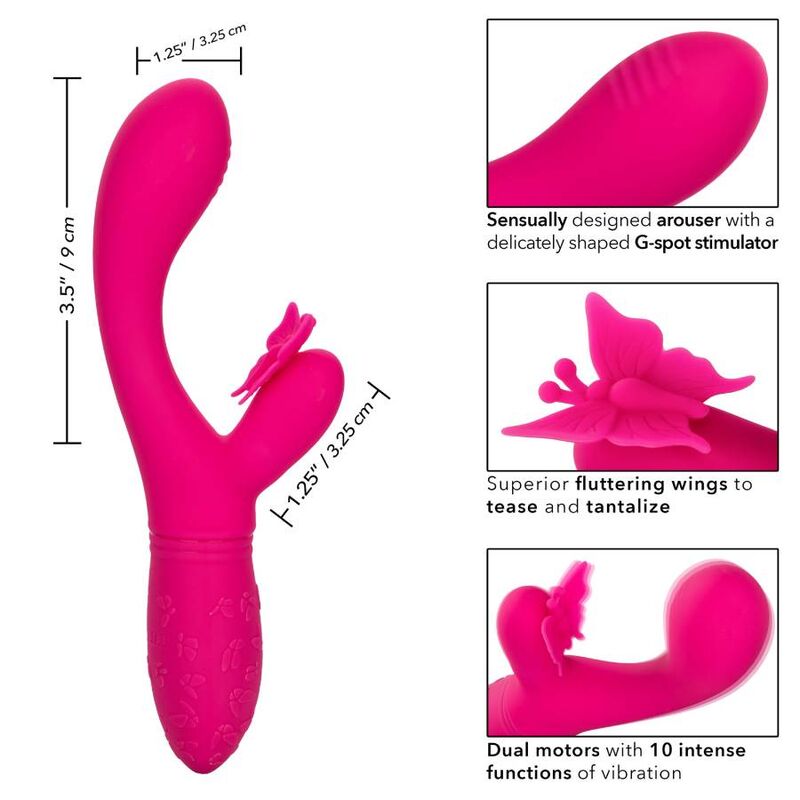 Vibrador Borboleta Flutter Kiss Rosa com Dupla Estimulação