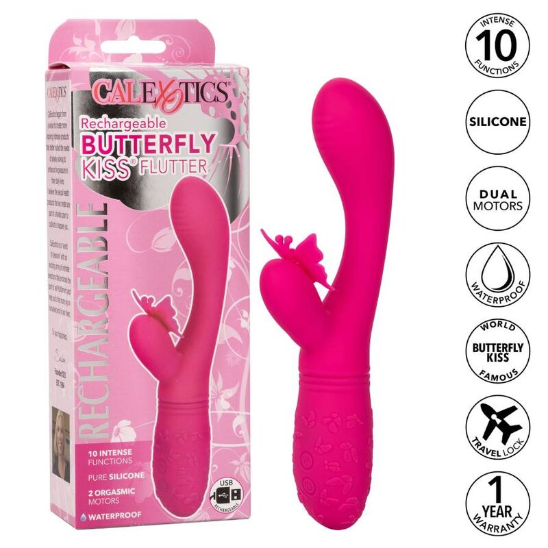 Vibrador Borboleta Flutter Kiss Rosa com Dupla Estimulação