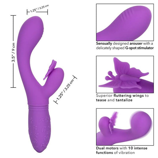 Vibrador Borboleta Beijo Violeta Recarregável com 10 Funções