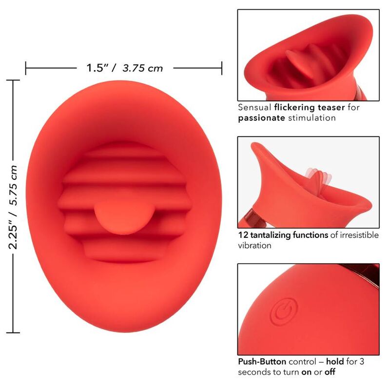 Vibrador Mini com Ponta de Língua 'Beijo Francês'