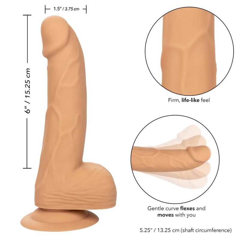Dildo de Silicone Realista com Ventosa - 15 cm