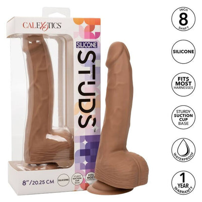 Dildo de Silicone Realista 20.32 cm Castanho