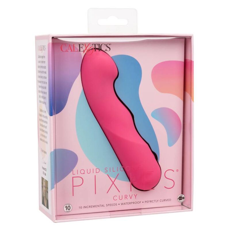 Vibrador Curvo de Silicone Dupla Face Rosa com 10 Velocidades