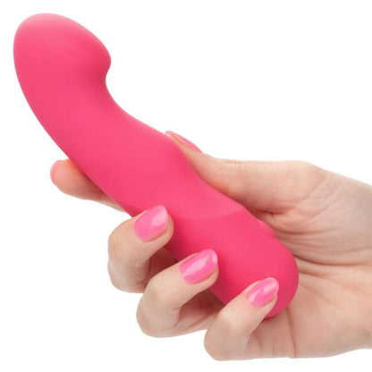 Vibrador Curvo de Silicone Dupla Face Rosa com 10 Velocidades