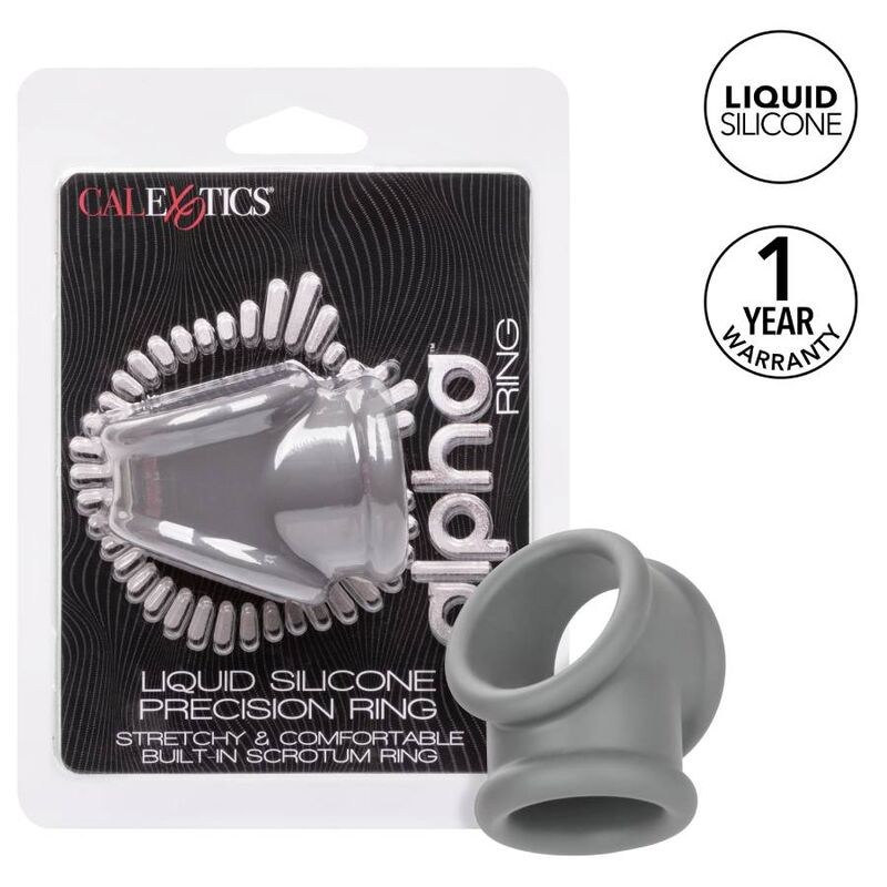 Anel Peniano Alpha de Silicone Líquido Cinza