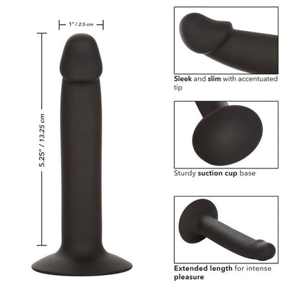 Plug Anal Fino de Silicone com Ventosa