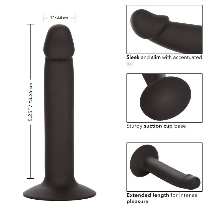 Plug Anal Fino de Silicone com Ventosa