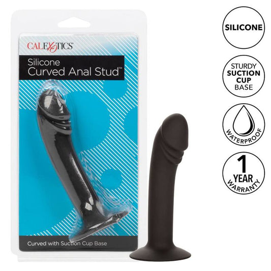 Sonda Anal Curva de Silicone com Ventosa