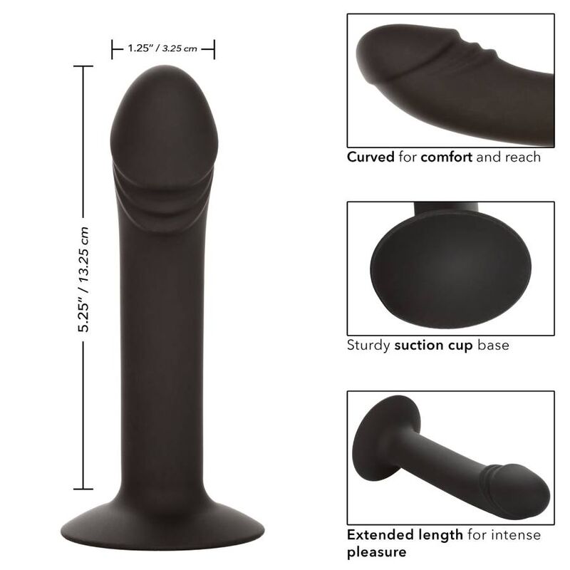 Sonda Anal Curva de Silicone com Ventosa