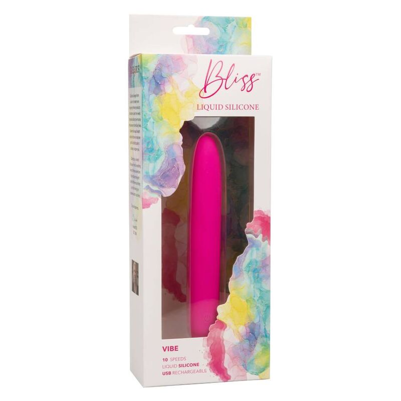 Vibrador de Silicone Bliss Vibe Rosa com 10 Velocidades