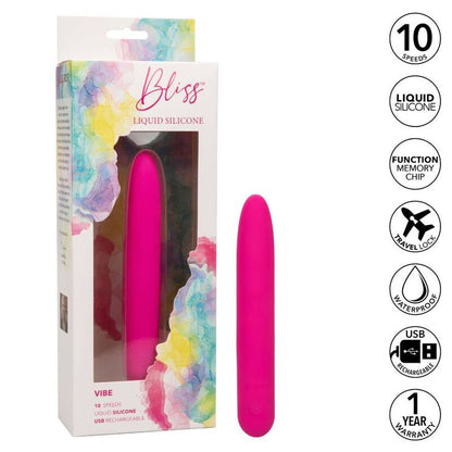 Vibrador de Silicone Bliss Vibe Rosa com 10 Velocidades