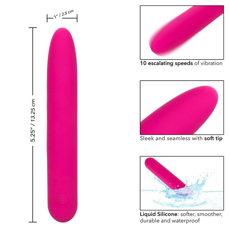 Vibrador de Silicone Bliss Vibe Rosa com 10 Velocidades