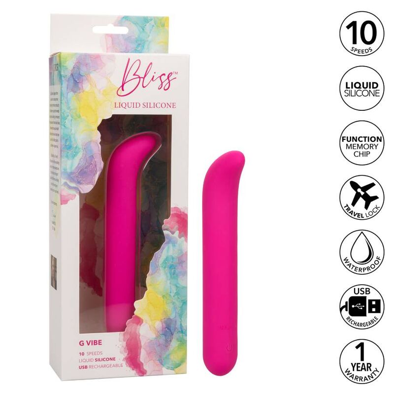 Vibrador de Ponto G Bliss Rosa com 10 Modos
