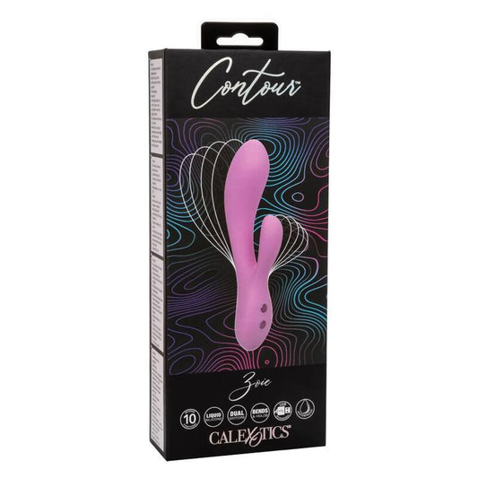 Vibrador Duplo Contorno G Flexível Zoie Rosa