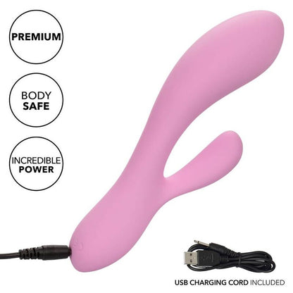 Vibrador Duplo Contorno G Flexível Zoie Rosa