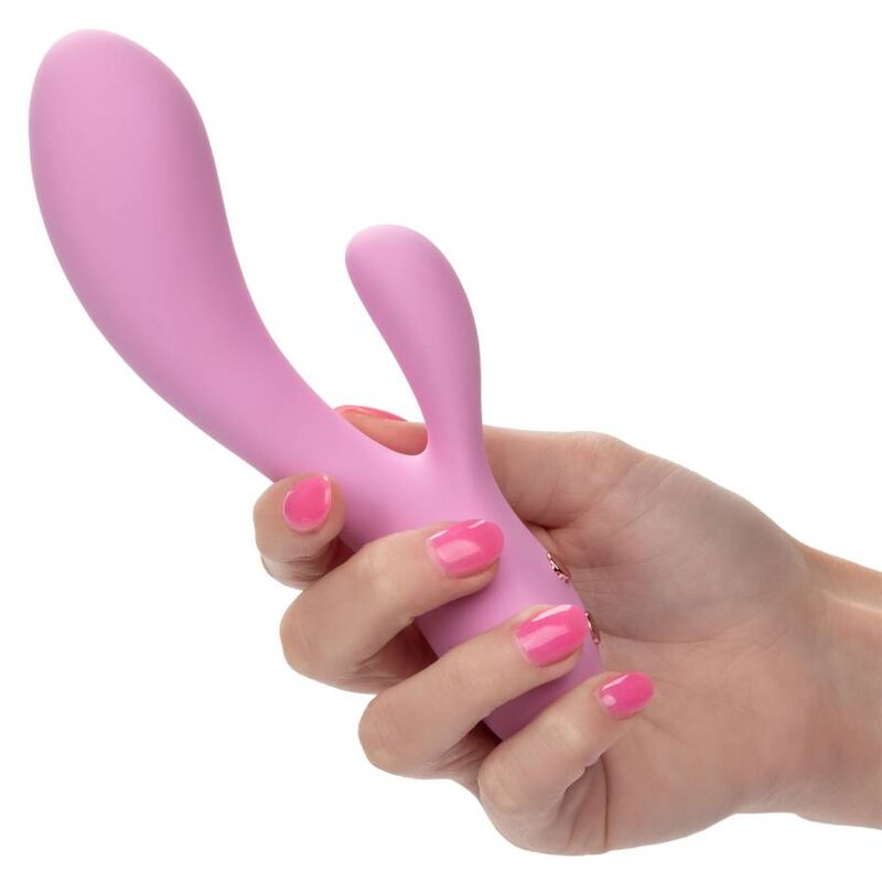 Vibrador Duplo Contorno G Flexível Zoie Rosa