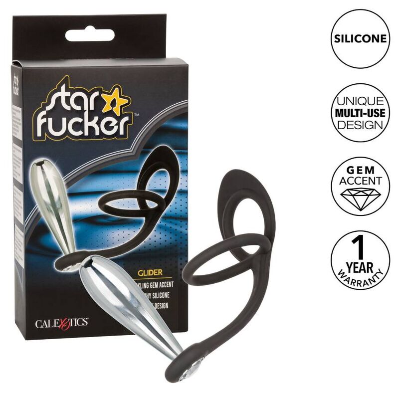 Plug Anal Metálico Glider Star Fucker