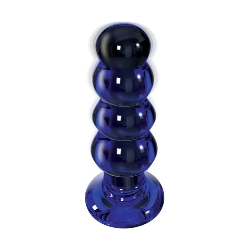 Close-up do TOYJOY Buttplug de Vidro Vibratório Radiant, mostrando seu design suave e elegante.