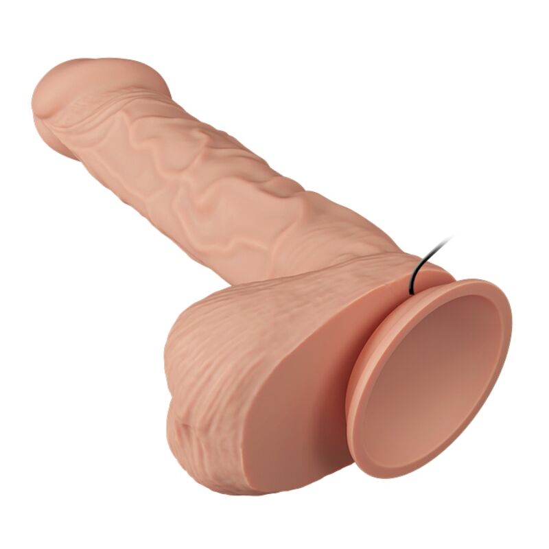 Vibrador realista BAILE Belo Encontro 26cm com vibração e base de sucção para prazer íntimo.